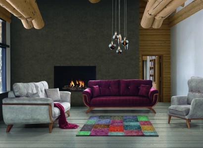 Sofa Set 331 Sitz Wohnzimmer Stoff Sofas Polster Couchen Design Sofagarnitur
